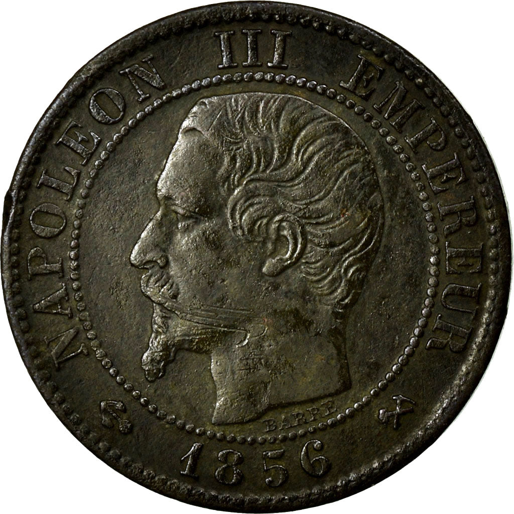 Monnaie, France, Napoleon III, Napoléon III, Centime, 1856, Rouen, TTB, Bronze