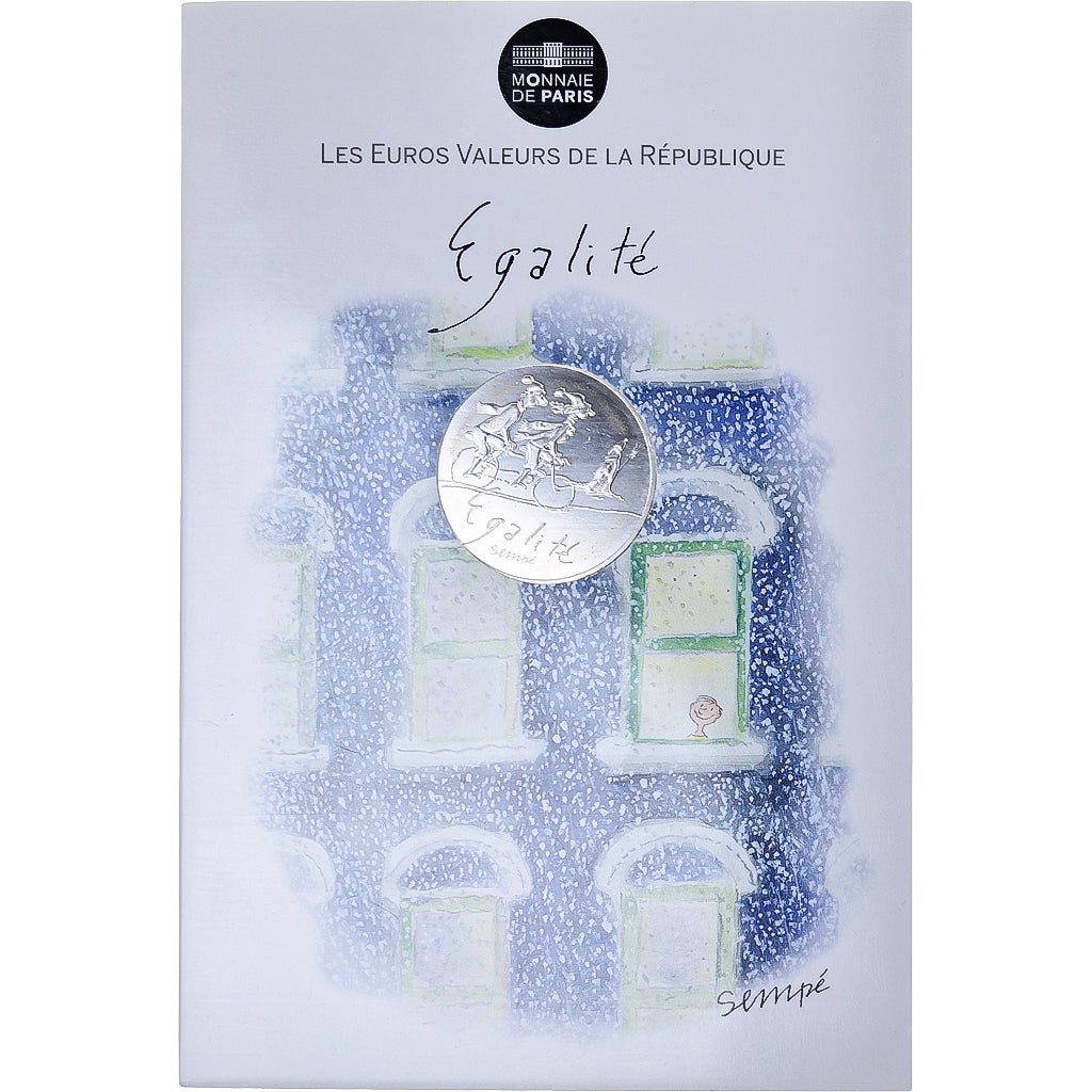 France, Monnaie de Paris, 10 Euro, Egalité Hiver Sempé, 2014, Paris, FDC