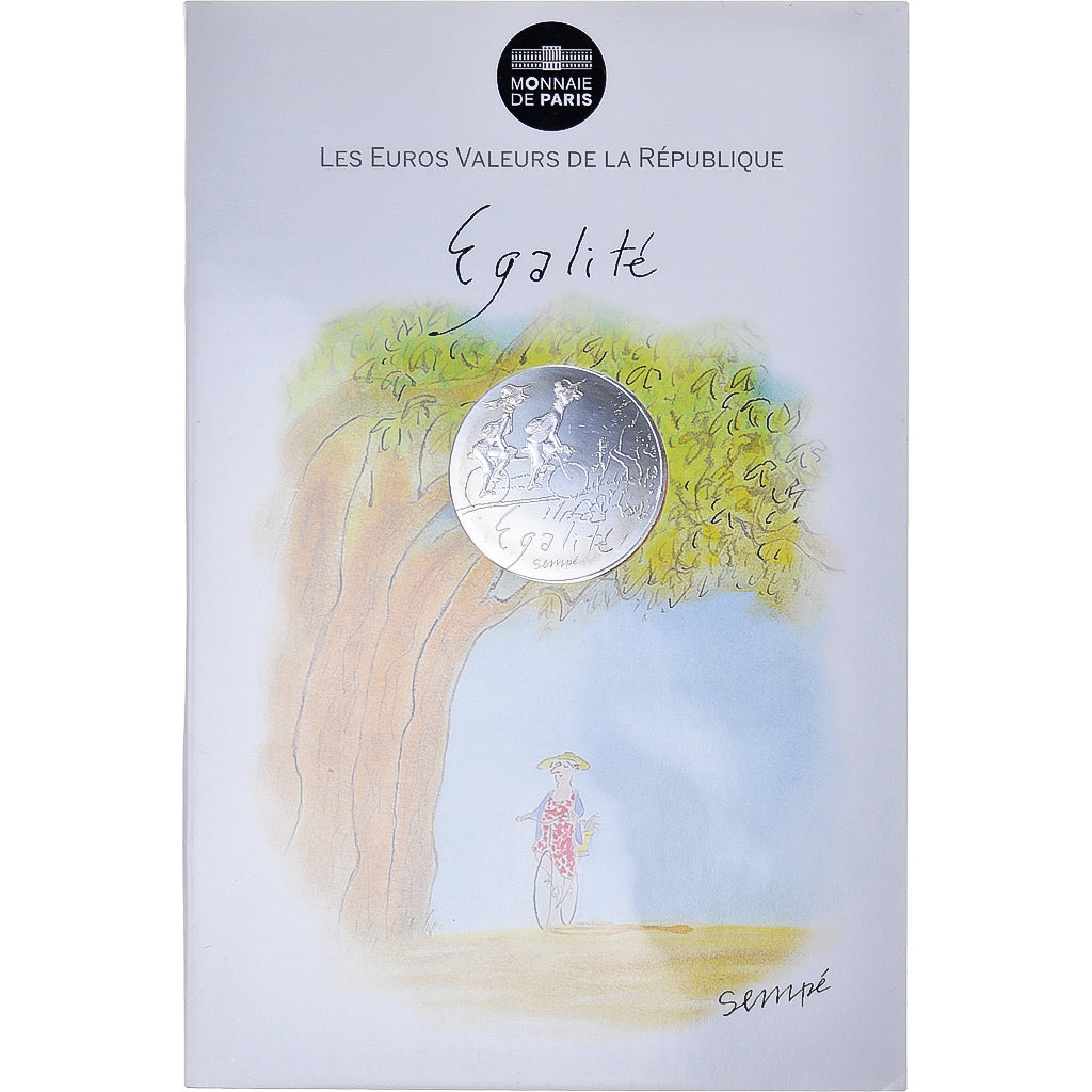 France, Monnaie de Paris, 10 Euro, Egalité, 2014, EGALITÉ.Sempé, MS(65-70)