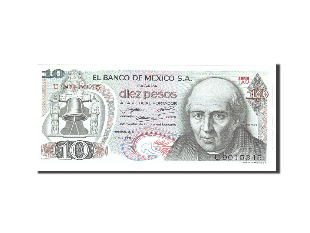 Banknote, Mexico, 10 Pesos, 1971, 1971-02-03, KM:63d, UNC(65-70)