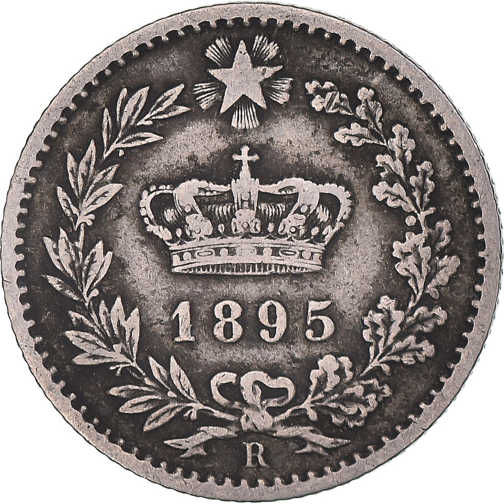 Coin, ITALIAN STATES, 20 Centesimi, 1895, Rome, EF(40-45), Copper-nickel