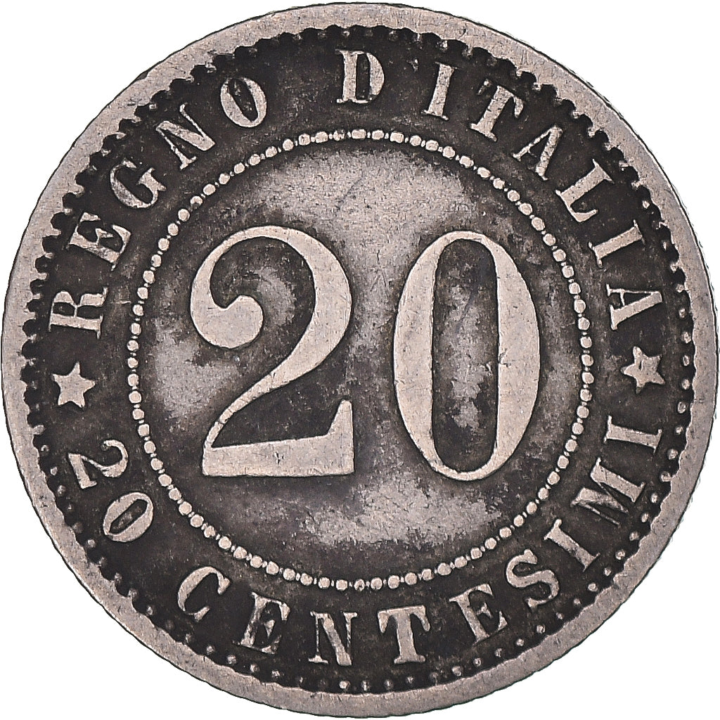Coin, ITALIAN STATES, 20 Centesimi, 1895, Rome, EF(40-45), Copper-nickel