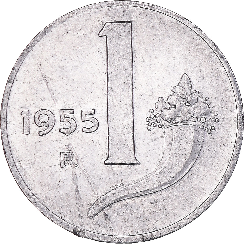 Monnaie, Italie, Lira, 1955, Rome, TB+, Aluminium, KM:91