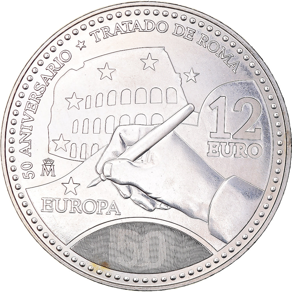 España, 12 Euro, 2007, Madrid, FDC, Plata, KM:1129