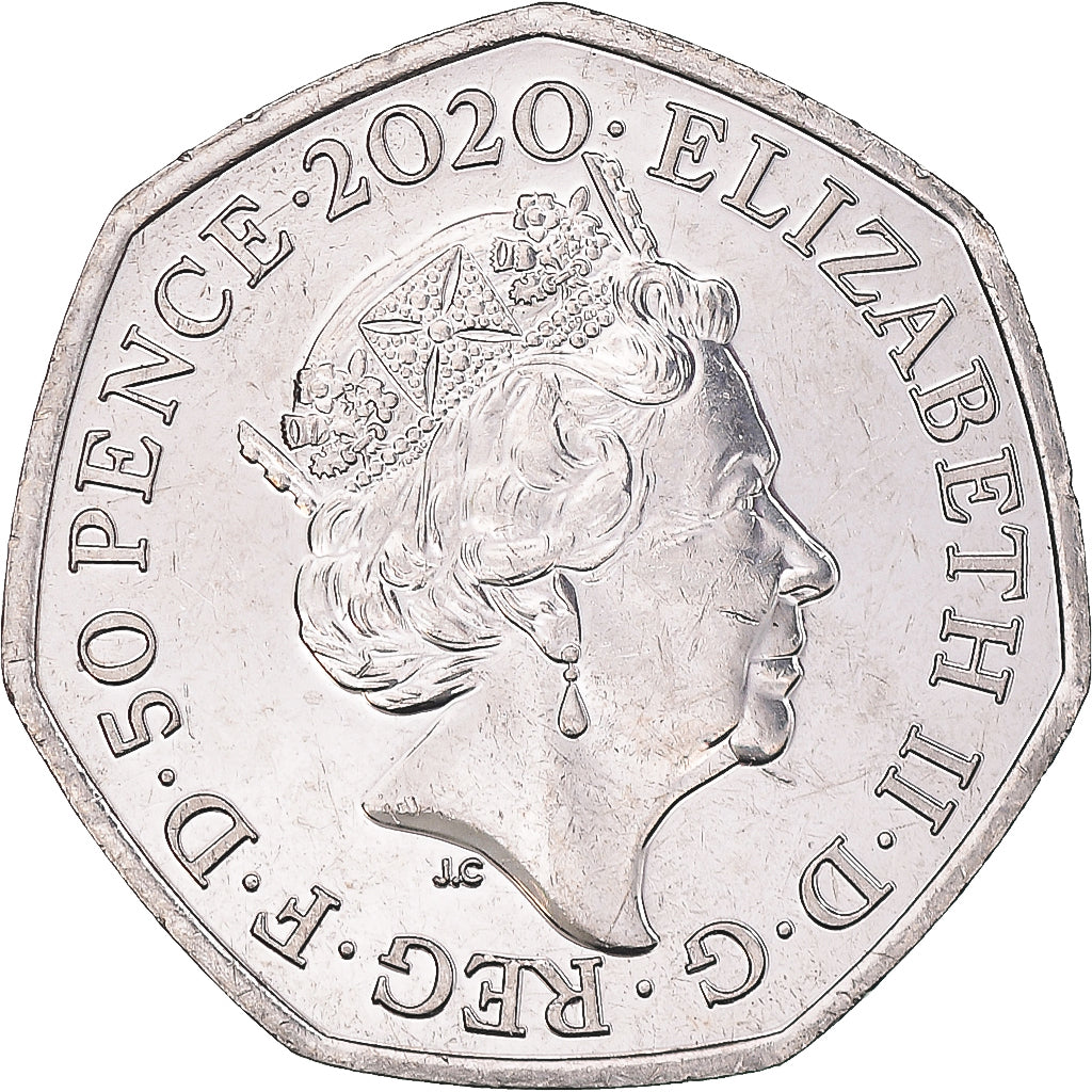 Coin, Great Britain, 50 Pence, 2020, BU, MS(63), Copper-nickel, KM:New