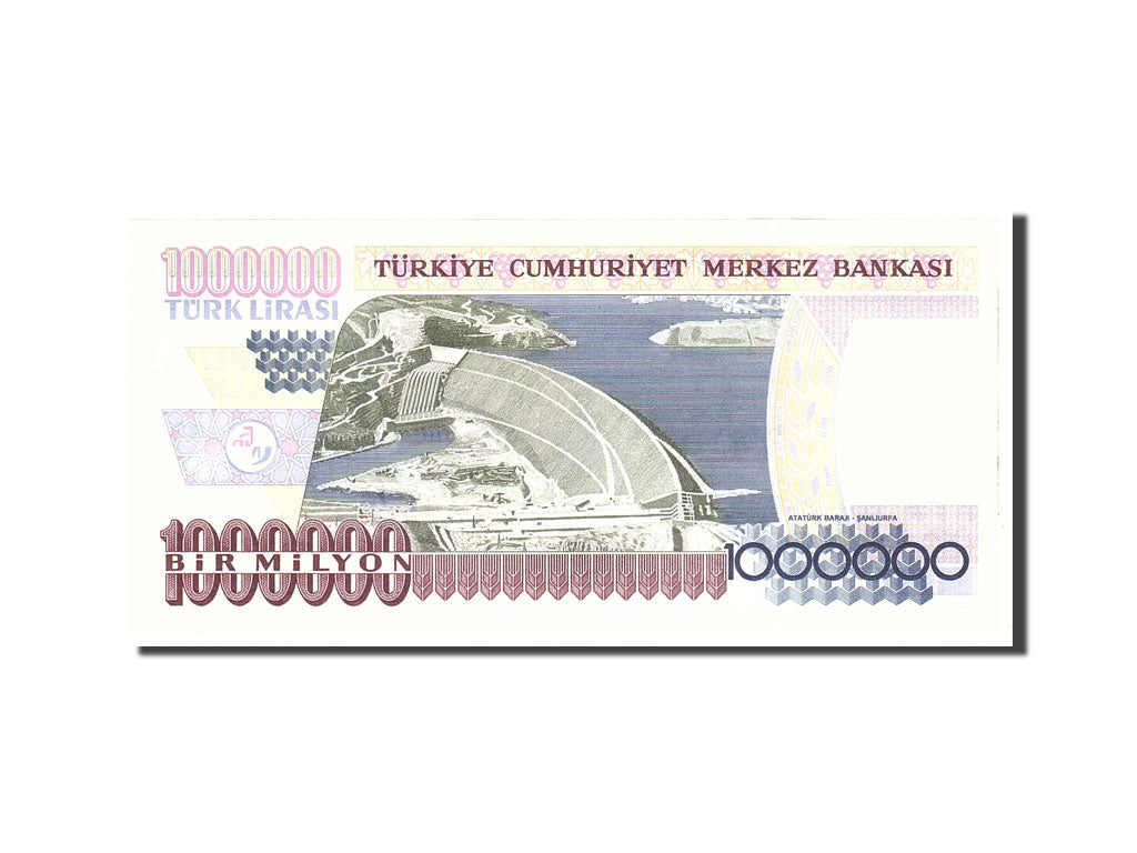 Banknote, Turkey, 1,000,000 Lira, 2002, Undated, KM:213, UNC(65-70)