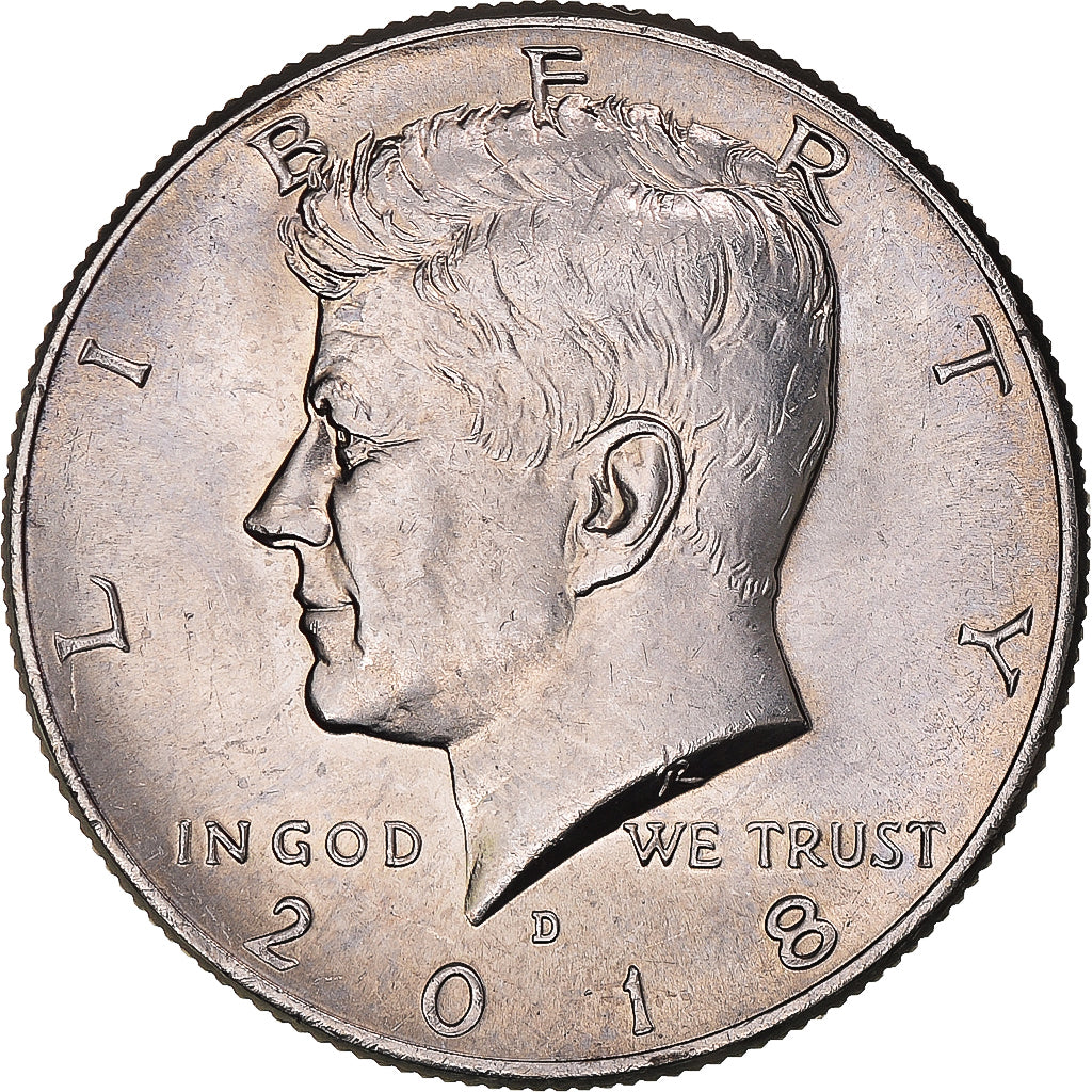 Coin, United States, Half Dollar, 2018, Denver, AU(50-53), Copper-Nickel Clad