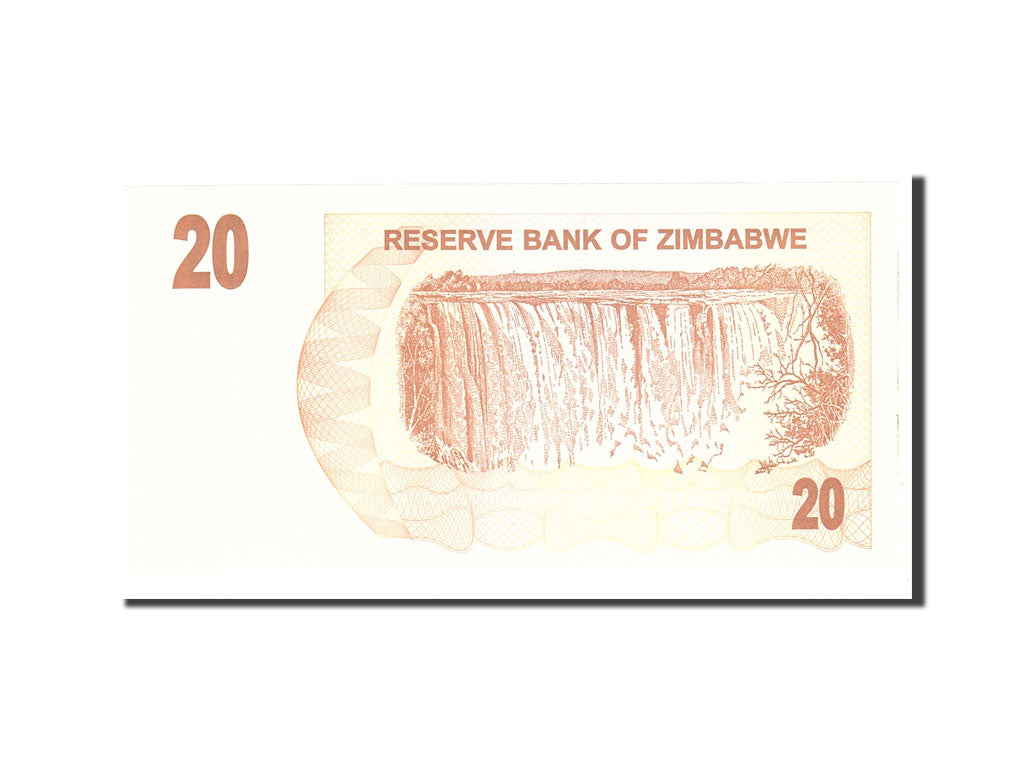 Banknote, Zimbabwe, 20 Dollars, 2006, 2006-08-01, KM:40, UNC(65-70)