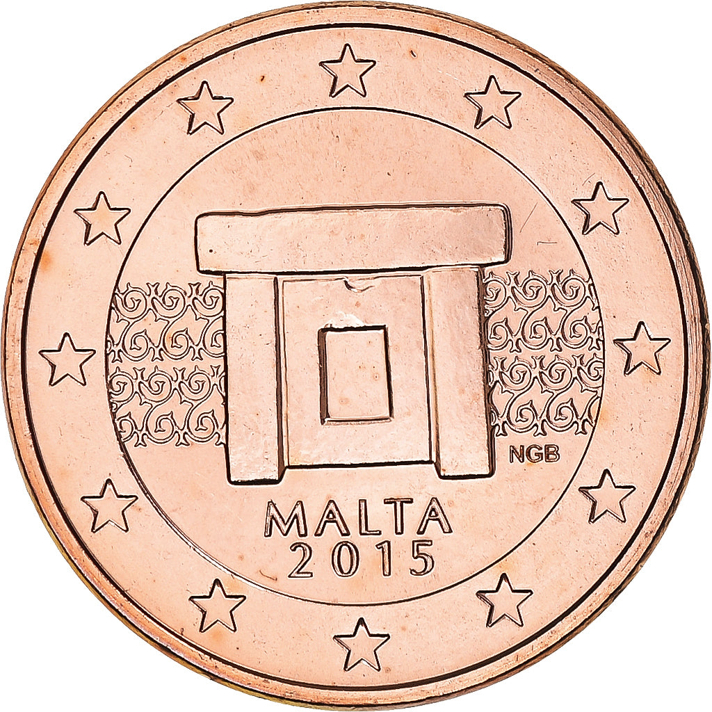 Malta, 5 Euro Cent, 2015, BU, FDC, Acier plaqué cuivre, KM:127
