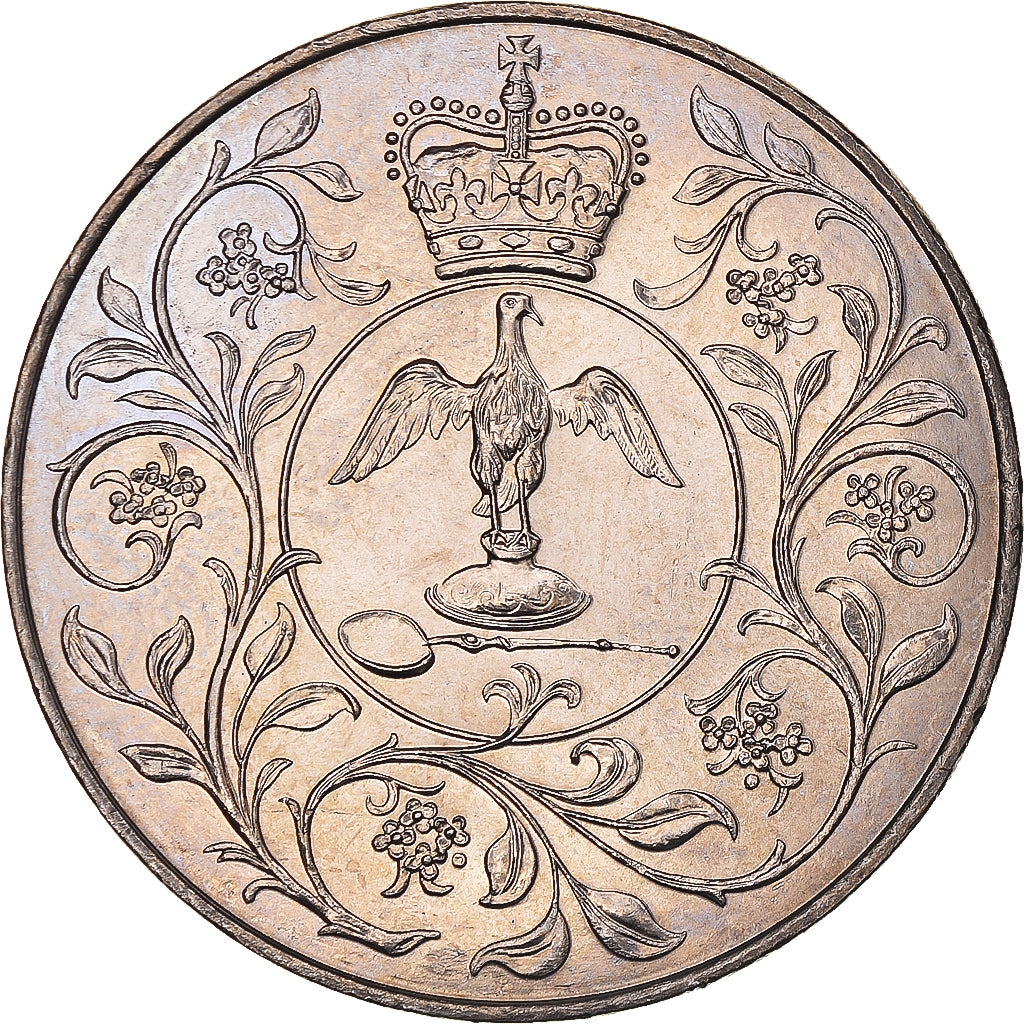 Moneda, Gran Bretaña, Elizabeth II, 25 New Pence, 1977, MBC+, Cobre - níquel