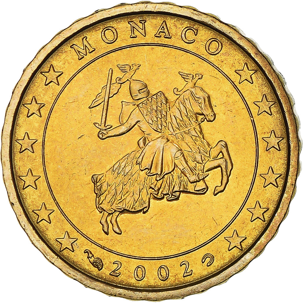 Monaco, 10 Euro Cent, 2002, Paris, STGL, Messing, KM:170