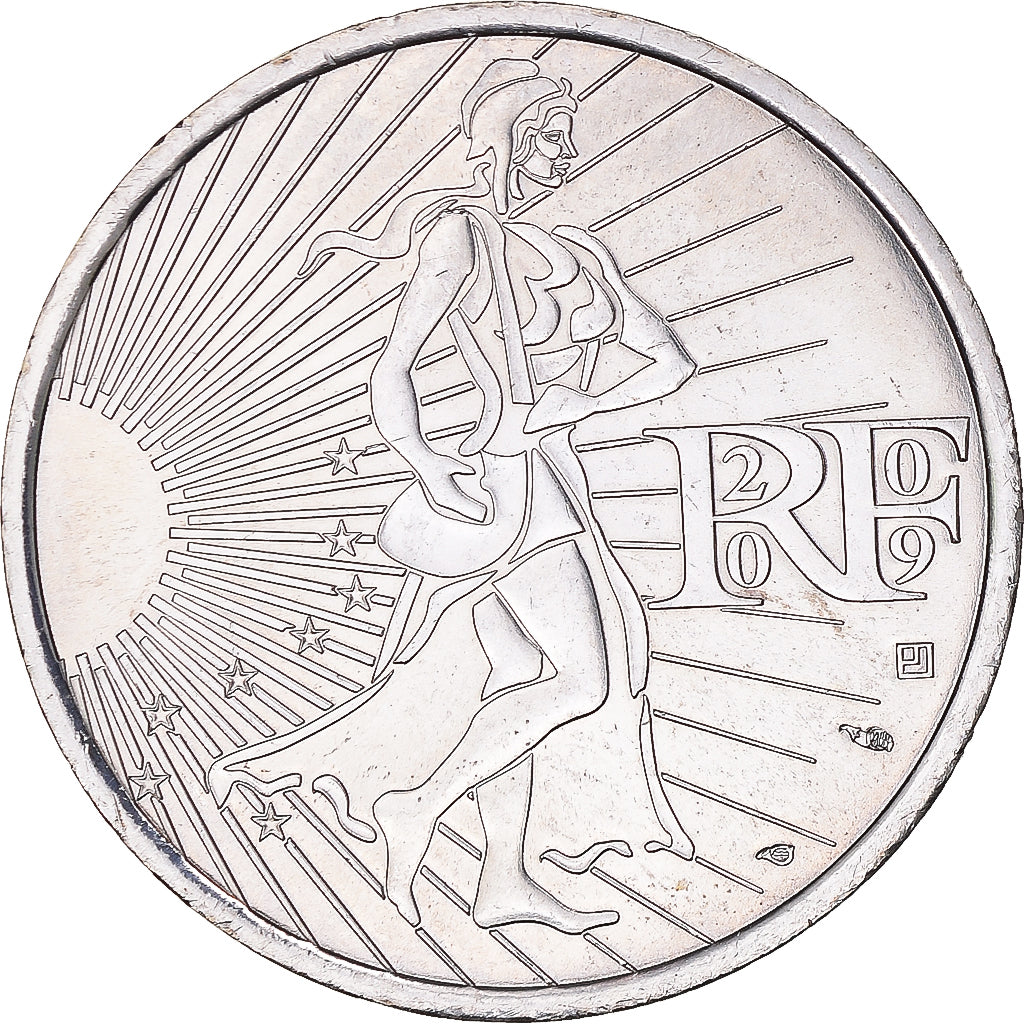 France, 10 Euro, 2009, Paris, AU(55-58), Silver, Gadoury:EU337, KM:1580