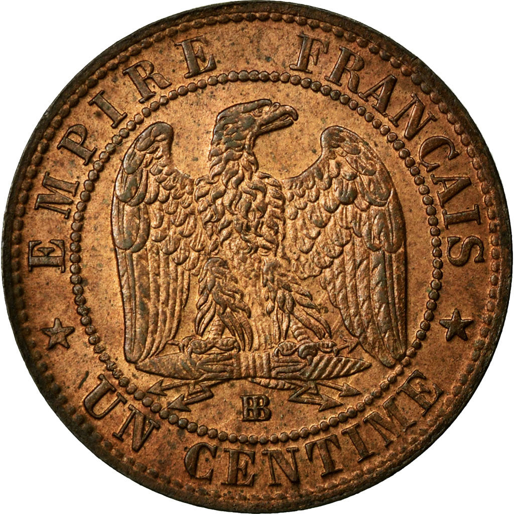 Coin, France, Napoleon III, Napoléon III, Centime, 1861, Strasbourg, MS(60-62)
