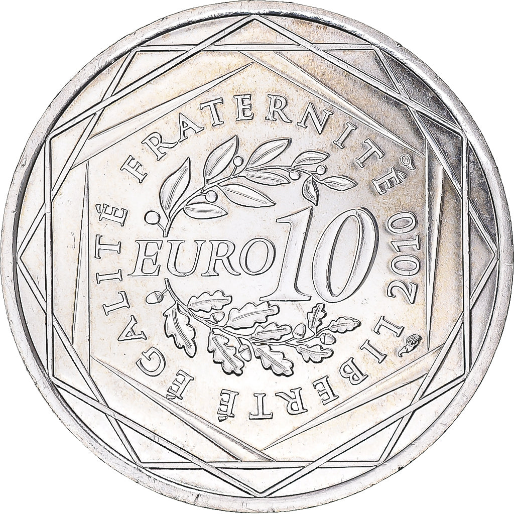 Francia, 10 Euro, Centre, 2010, Paris, SC+, Plata, KM:1650