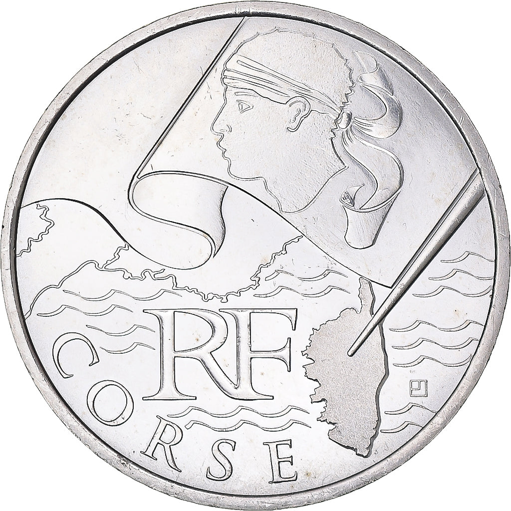 Francia, 10 Euro, Corse, 2010, Paris, SPL, Argento, KM:1658
