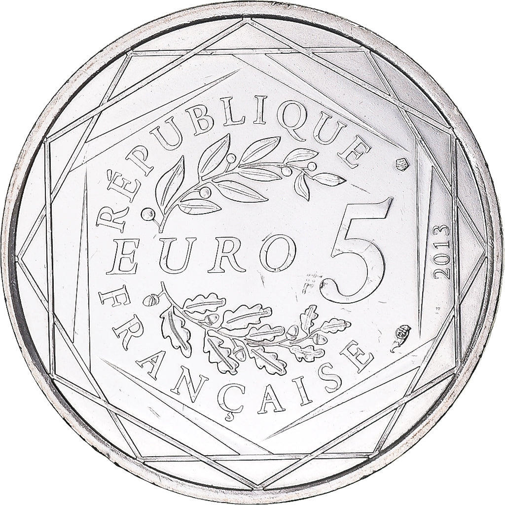 France, 5 Euro, 2013, Egalité, MS(63), Silver, Gadoury:EU646