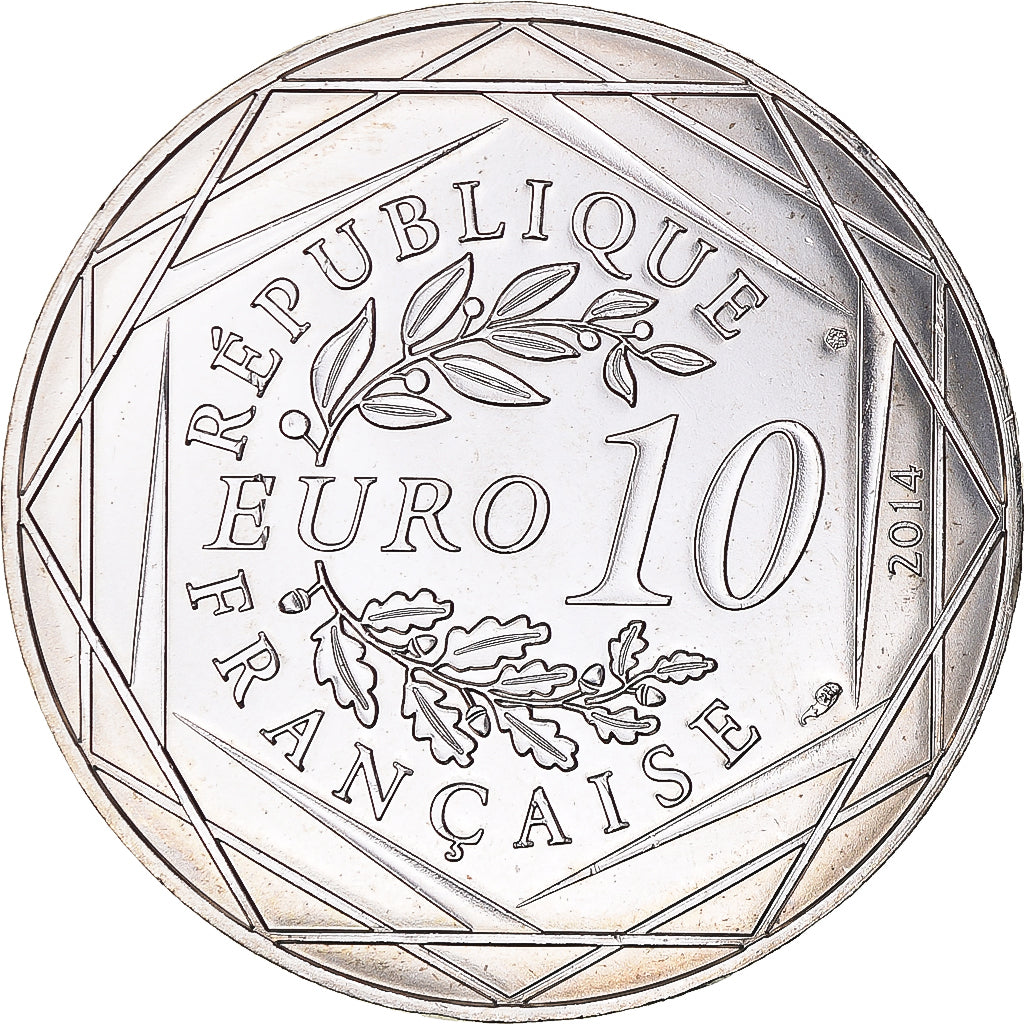 Francja, Sempé - Liberté, 10 Euro, 2014, MS(65-70), Srebro, Gadoury:EU717