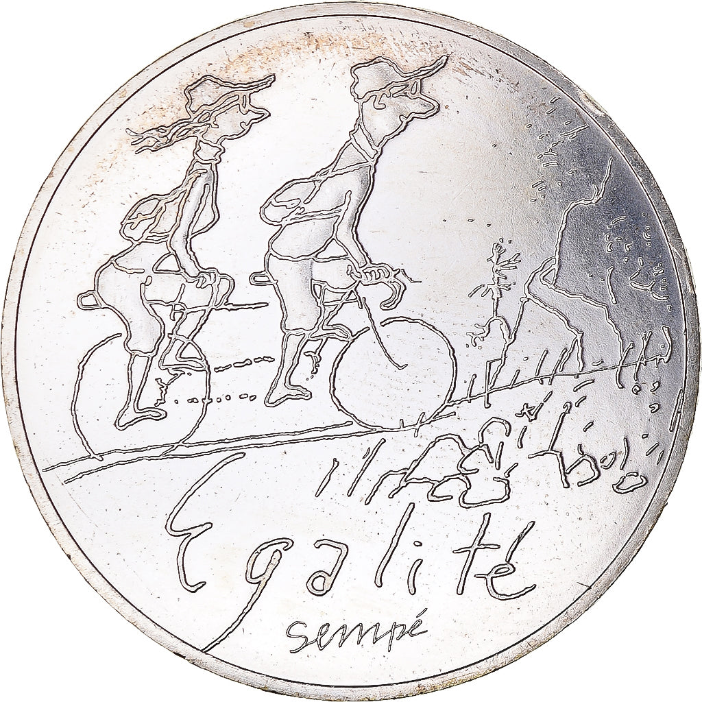 Frankreich, 10 Euro, Egalité, 2014, Sempé, UNZ+, Silber, Gadoury:EU718