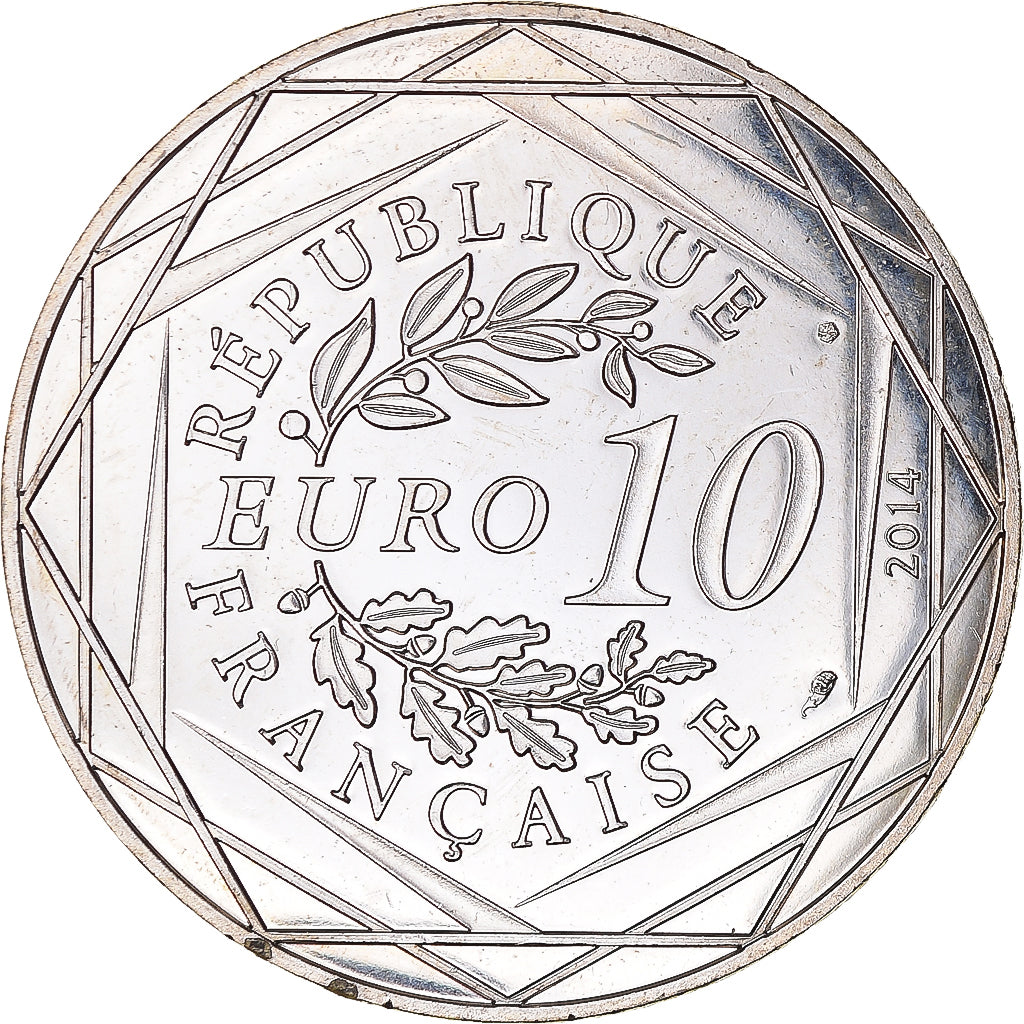 Frankreich, 10 Euro, Egalité, 2014, Sempé, UNZ+, Silber, Gadoury:EU718