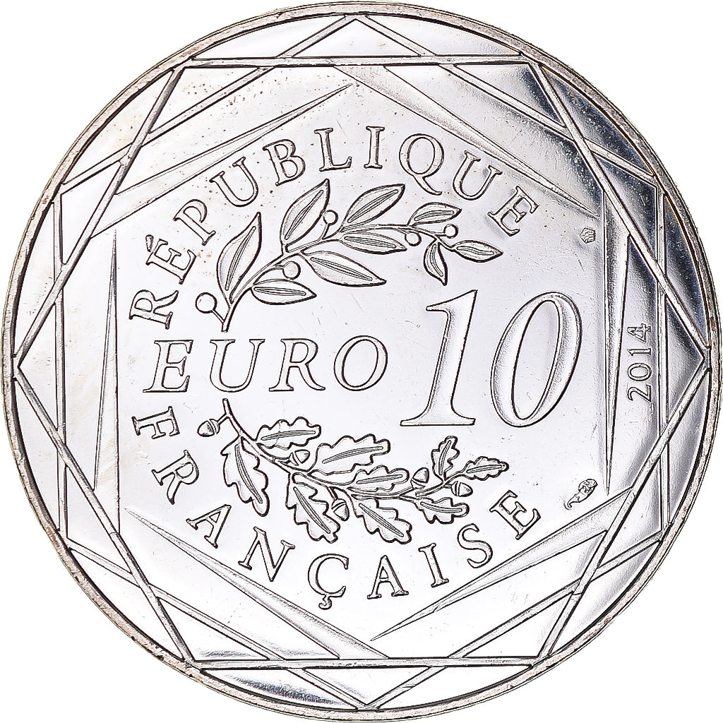 France, 10 Euro, Egalité, 2014, Sempé, MS(63), Silver, Gadoury:EU718