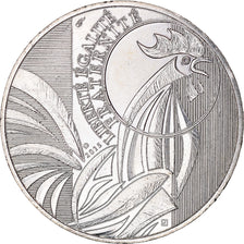 França, 10 Euro, Coq, 2015, AU(55-58), Prata, Gadoury:EU727