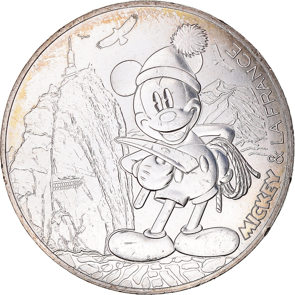 Francia, 10 Euro, Mickey premier de cordée, 2018, Paris, FDC, Argento