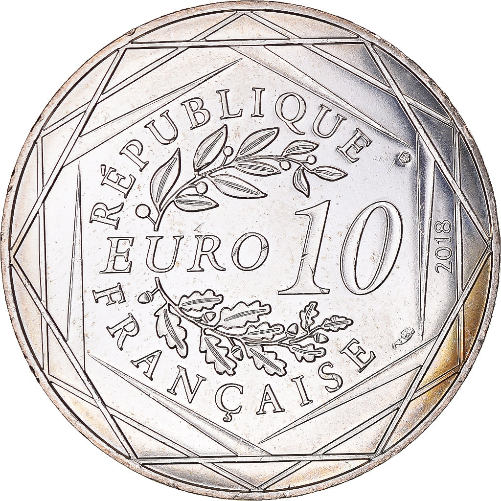 Francia, 10 Euro, Mickey premier de cordée, 2018, Paris, FDC, Argento