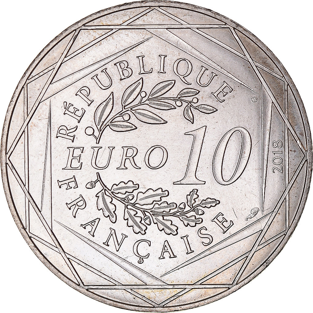 France, 10 Euro, 2018, Monnaie de Paris, Mickey Nouvelle Vague, MS(63), Silver
