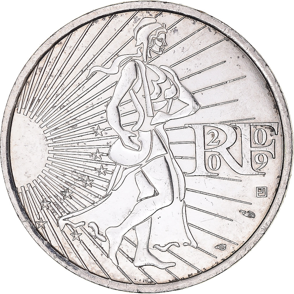 Francia, 10 Euro, 2009, Semeuse, EBC, Plata