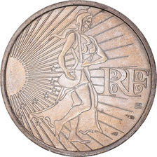 France, 10 Euro, 2009, Semeuse, AU(55-58), Silver