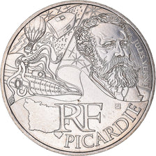 France, 10 Euro, Picardie, 2012, Paris, MS(63), Silver, KM:1882