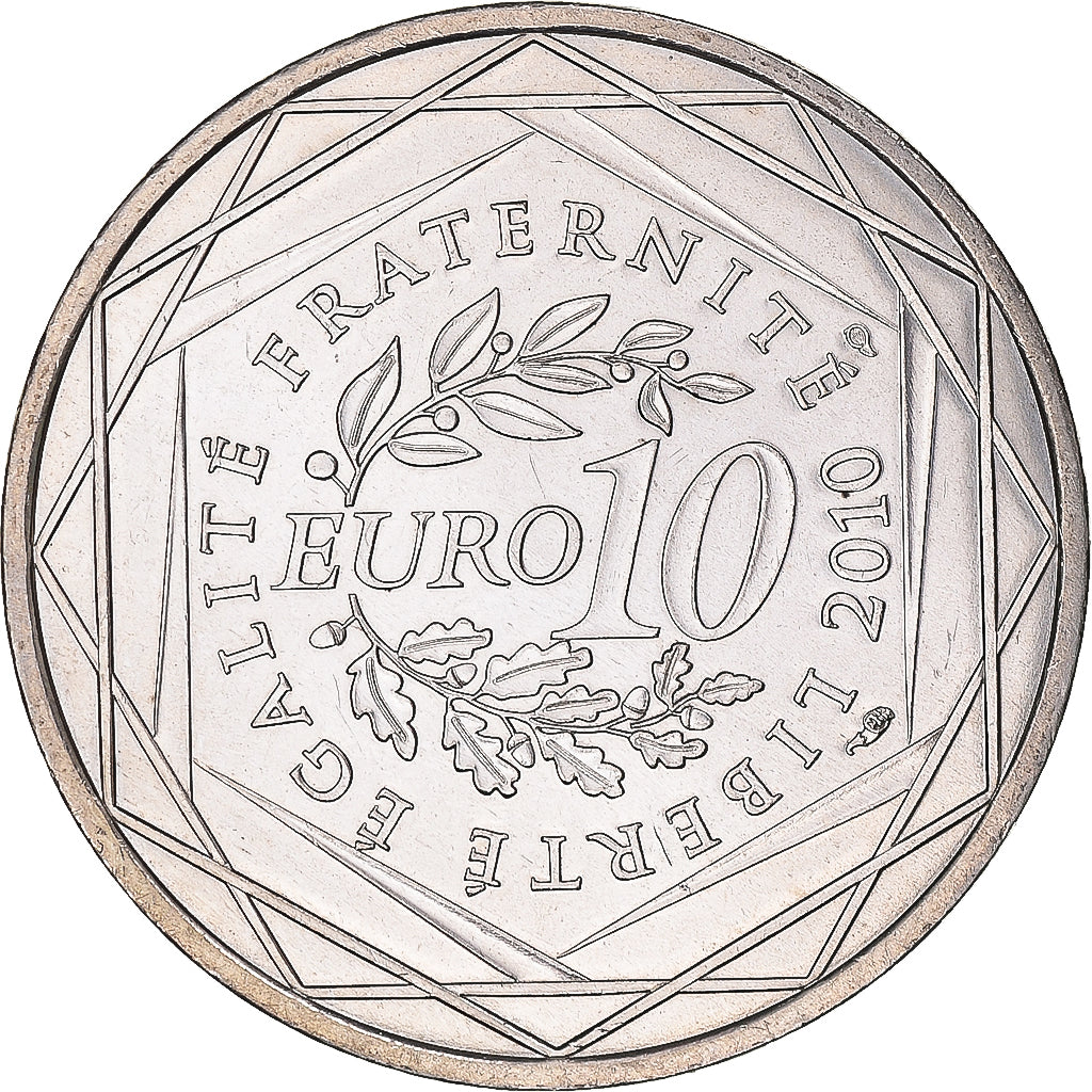 Frankrijk, 10 Euro, Languedoc-Rousillon, 2010, Paris, UNC-, Zilver, KM:1659