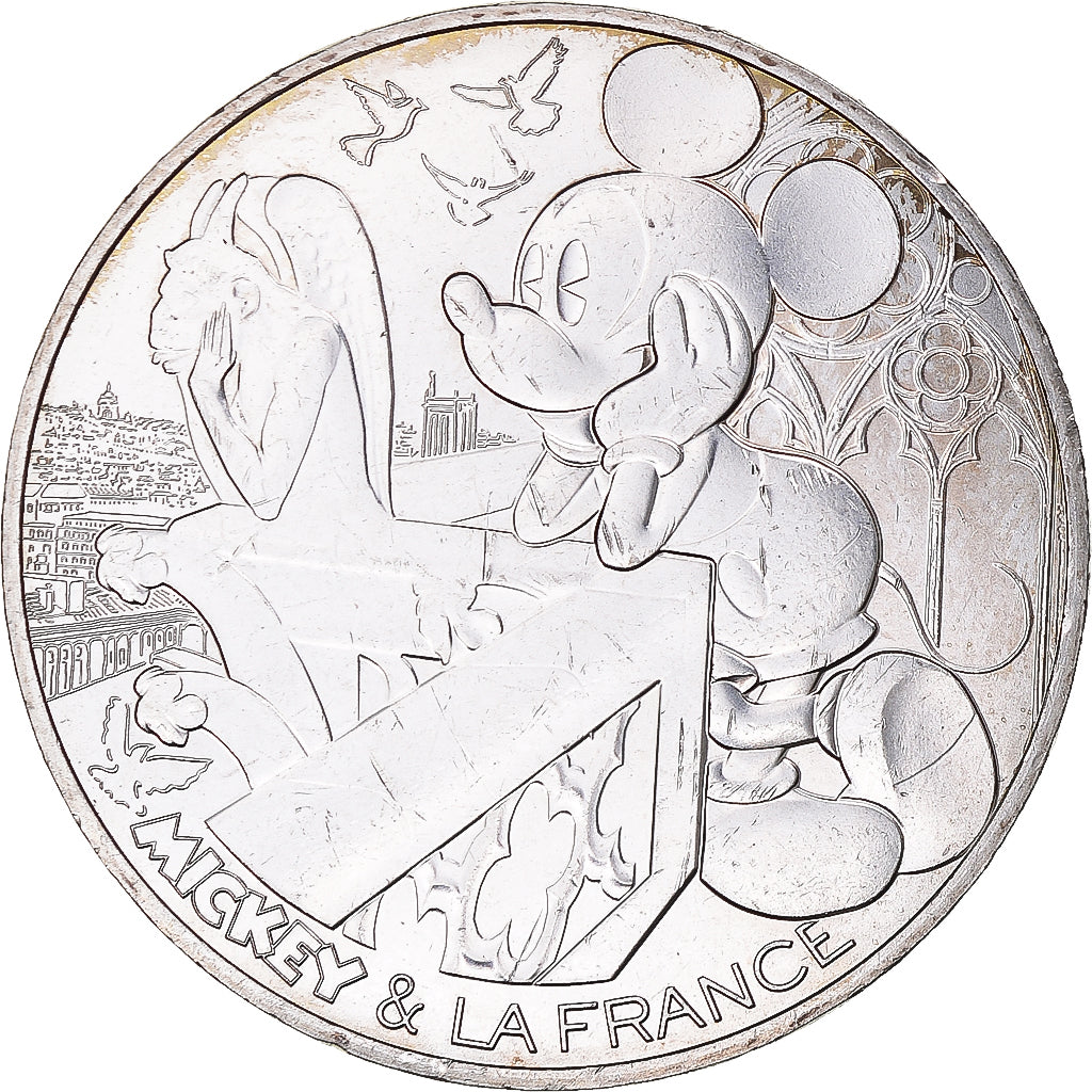 Francia, 10 Euro, 2018, Monnaie de Paris, Mickey Notre-Dame de Paris, EBC+