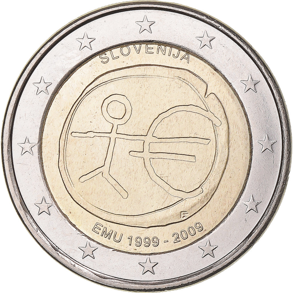 Eslovenia, 2 Euro, EMU, 2009, SC, Bimetálico, KM:82