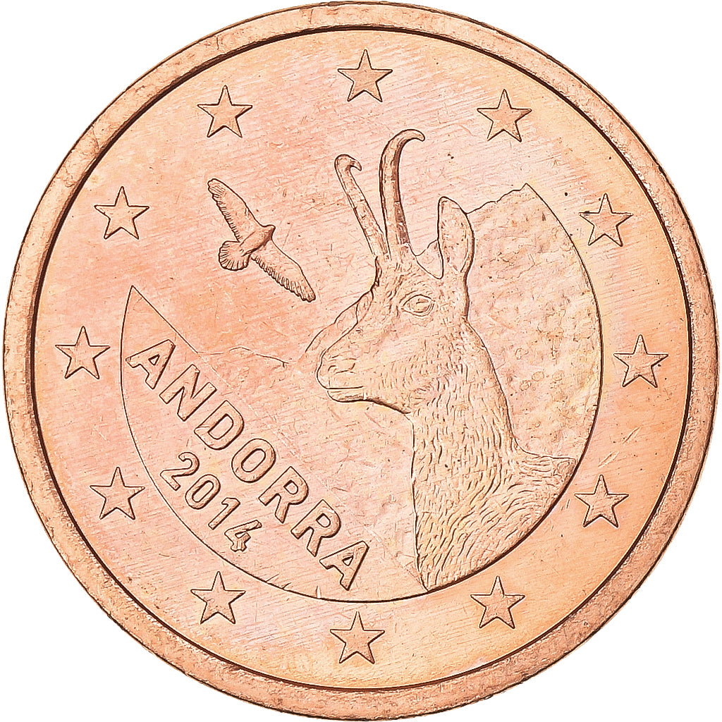 Andorra, 5 Euro Cent, 2014, SC, Cobre chapado en acero