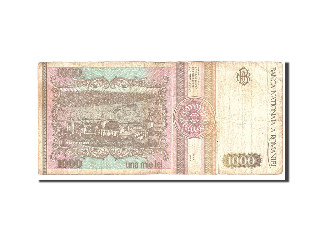 Geldschein, Rumänien, 1000 Lei, 1993, Undated, KM:102, S