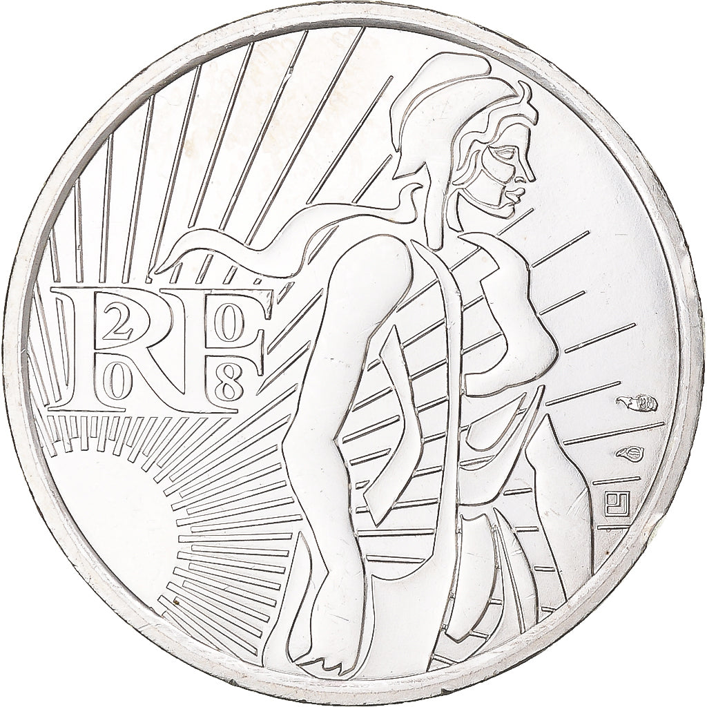 France, 5 Euro, 2008, AU(55-58), Silver, Gadoury:EU287