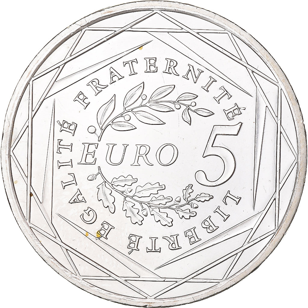 France, 5 Euro, 2008, AU(55-58), Silver, Gadoury:EU287