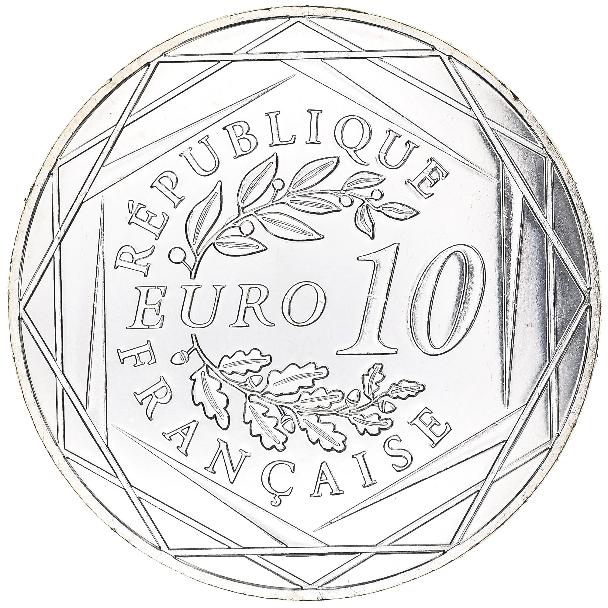 Francja, 10 Euro, Coq, 2016, MS(63), Srebro, Gadoury:EU797
