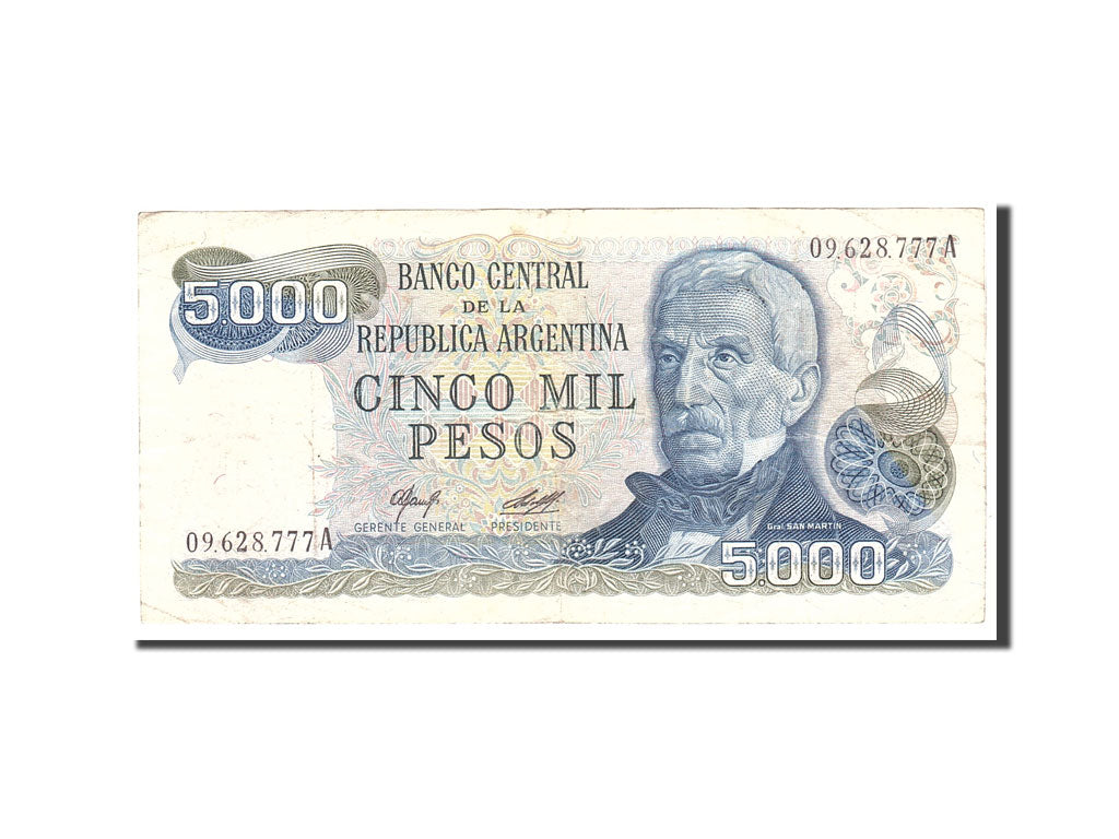 Banknote, Argentina, 5000 Pesos, 1977, Undated, KM:305a, VF(30-35)