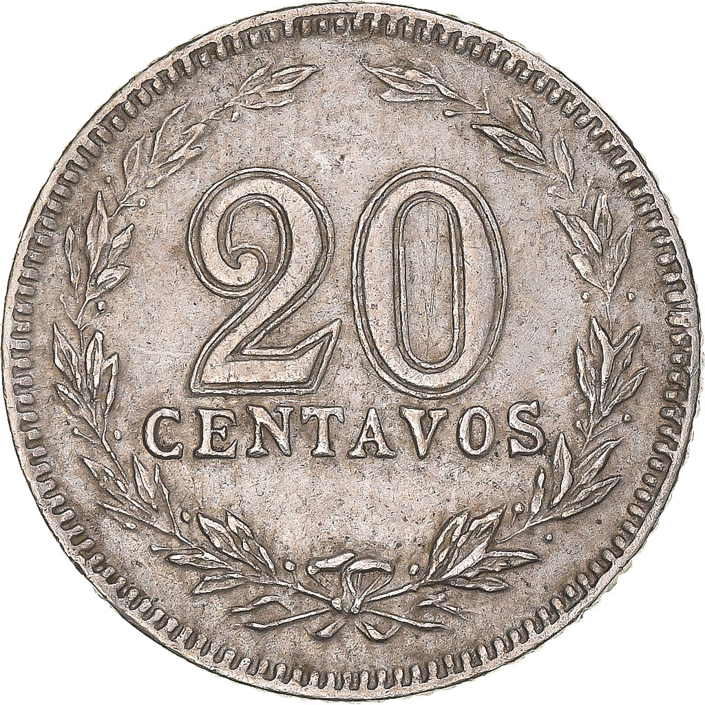 Coin, Argentina, 20 Centavos, 1905, EF(40-45), Copper-nickel, KM:36