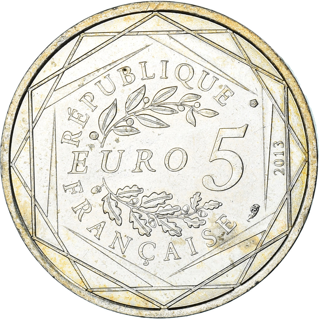 France, 5 Euro, Fraternité, 2013, AU(55-58), Silver, Gadoury:EU646