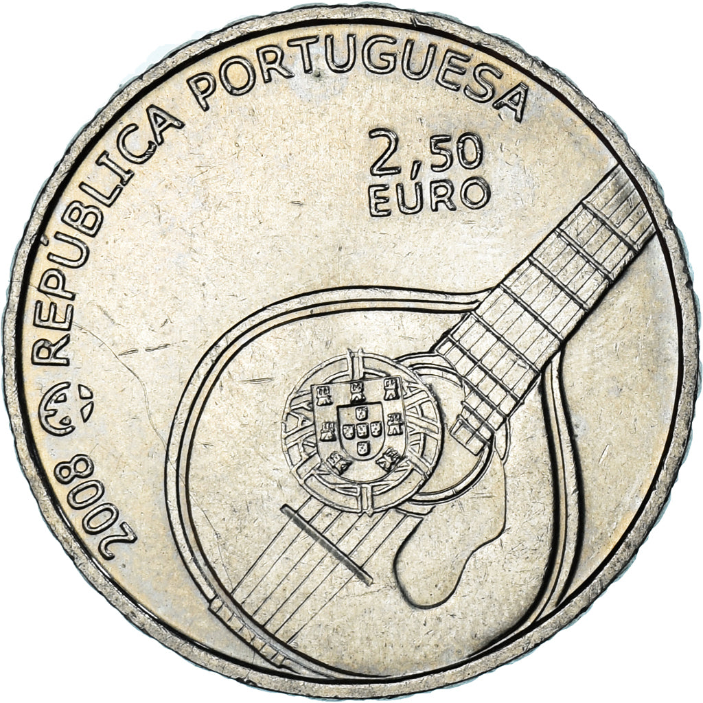 Portugal, 2-1/2 Euro, 2008, Fado, MBC+, Cupro Nickel