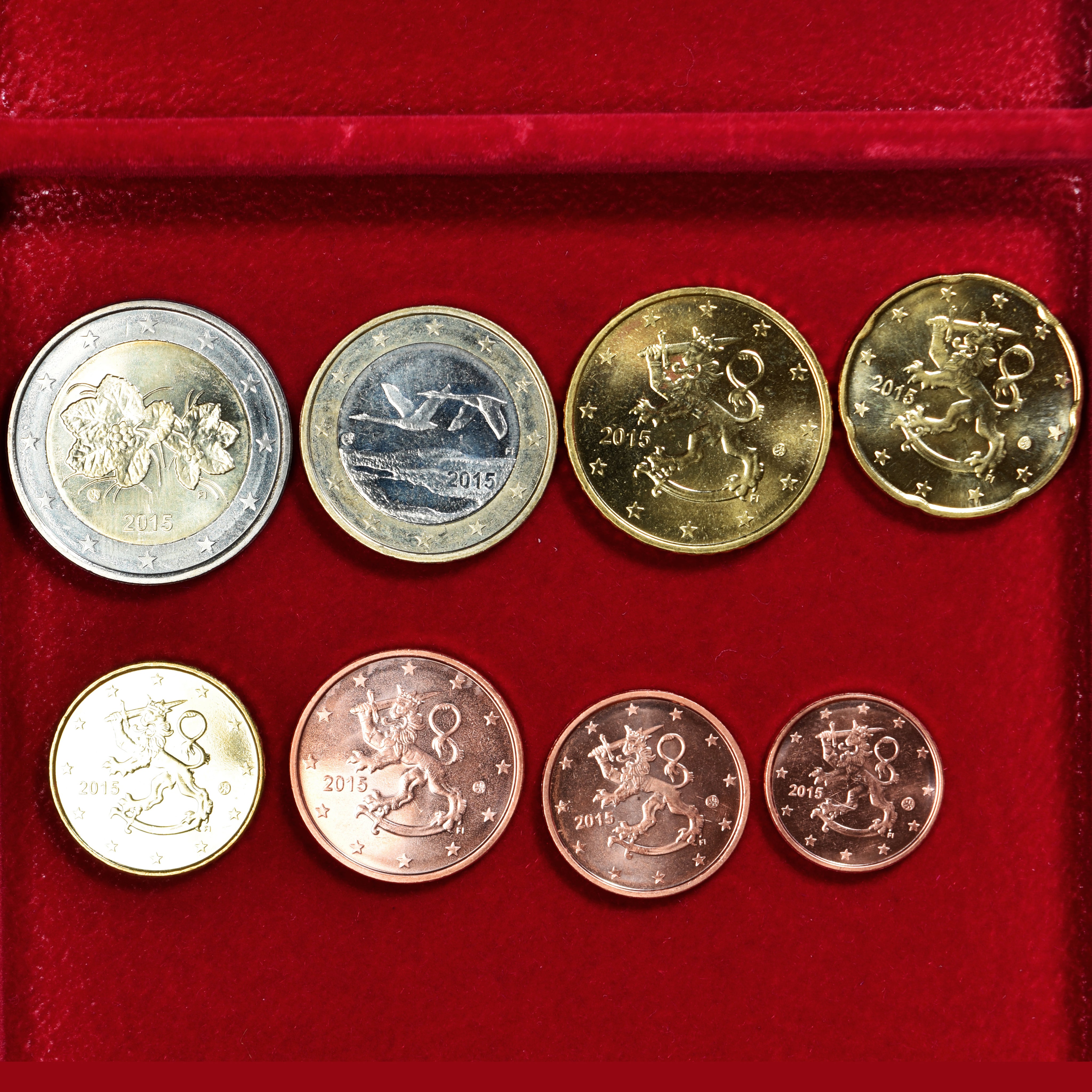 Finlande, Euro-Set, 2015, Série de 8 pièces Euro., SPL