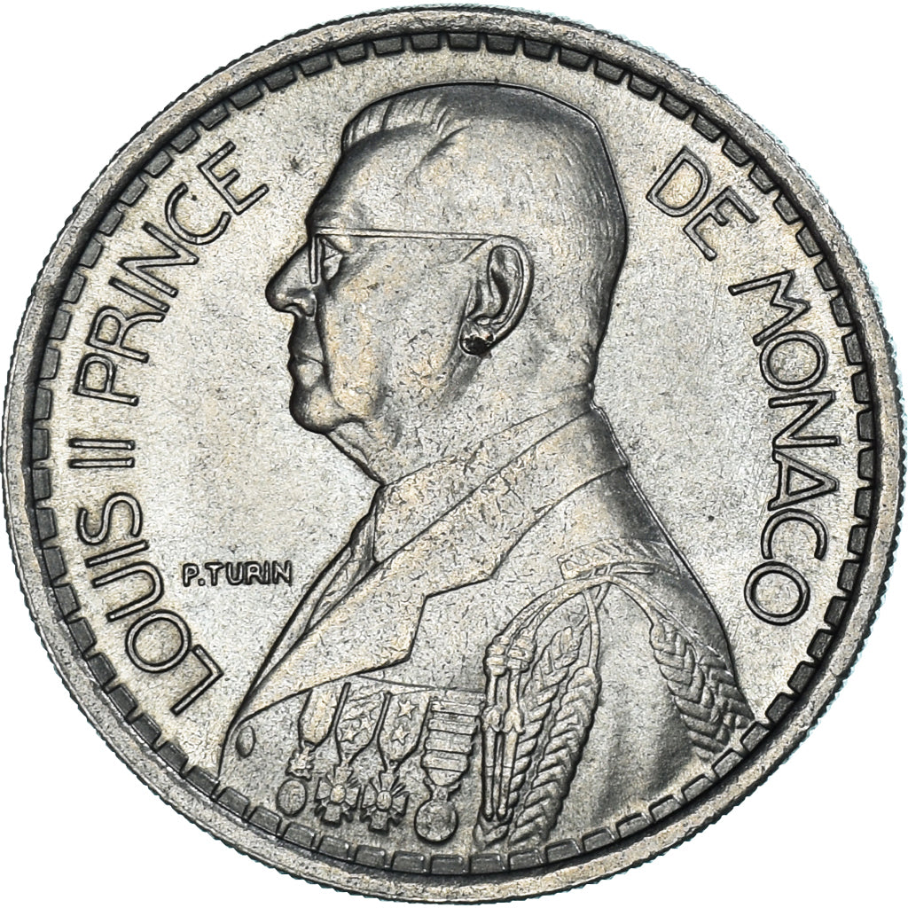 Moeda, Mónaco, 10 Francs, 1946, AU(55-58), Cobre-níquel, KM:123, Gadoury:MC136