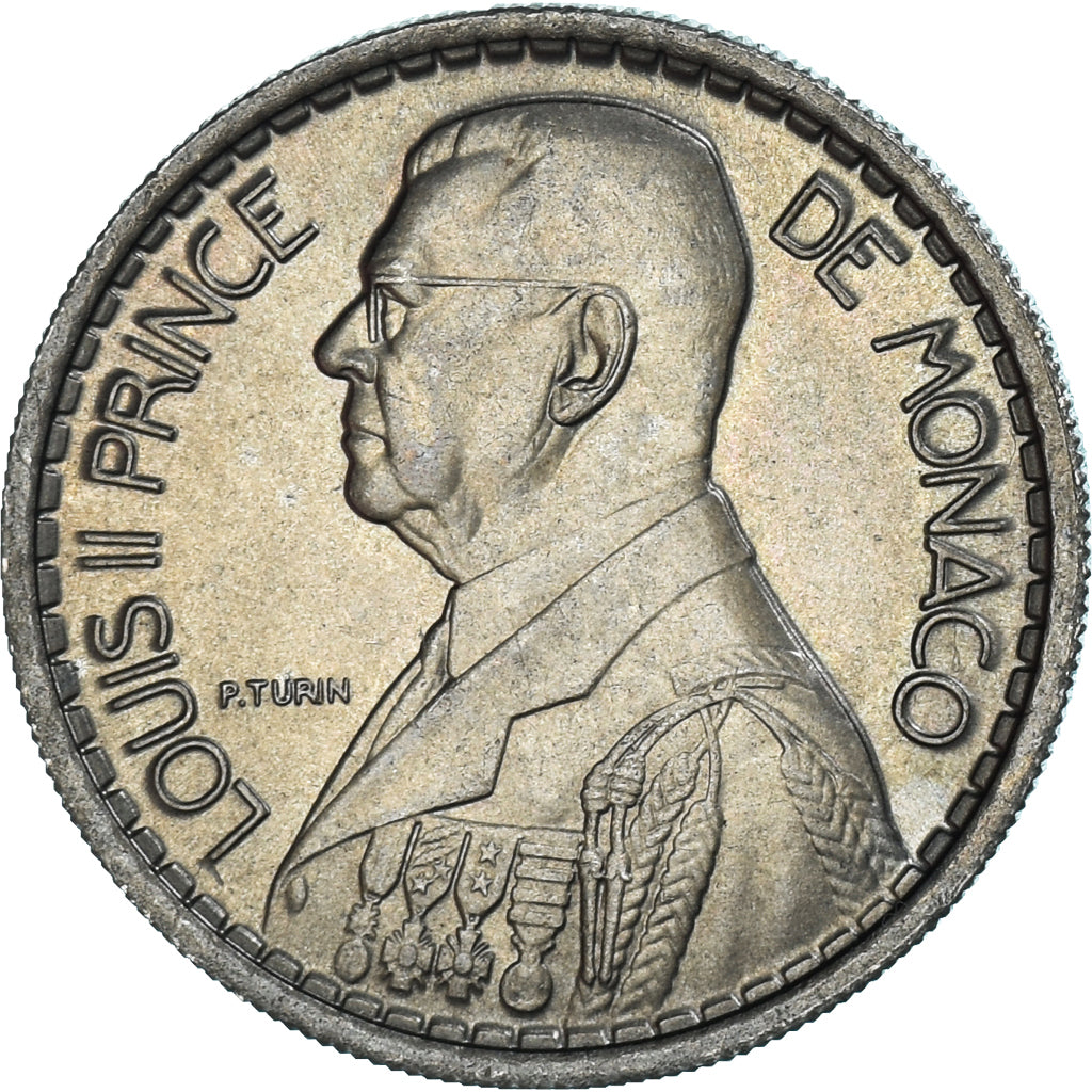 Coin, Monaco, 10 Francs, 1946, AU(50-53), Copper-nickel, KM:123, Gadoury:MC136