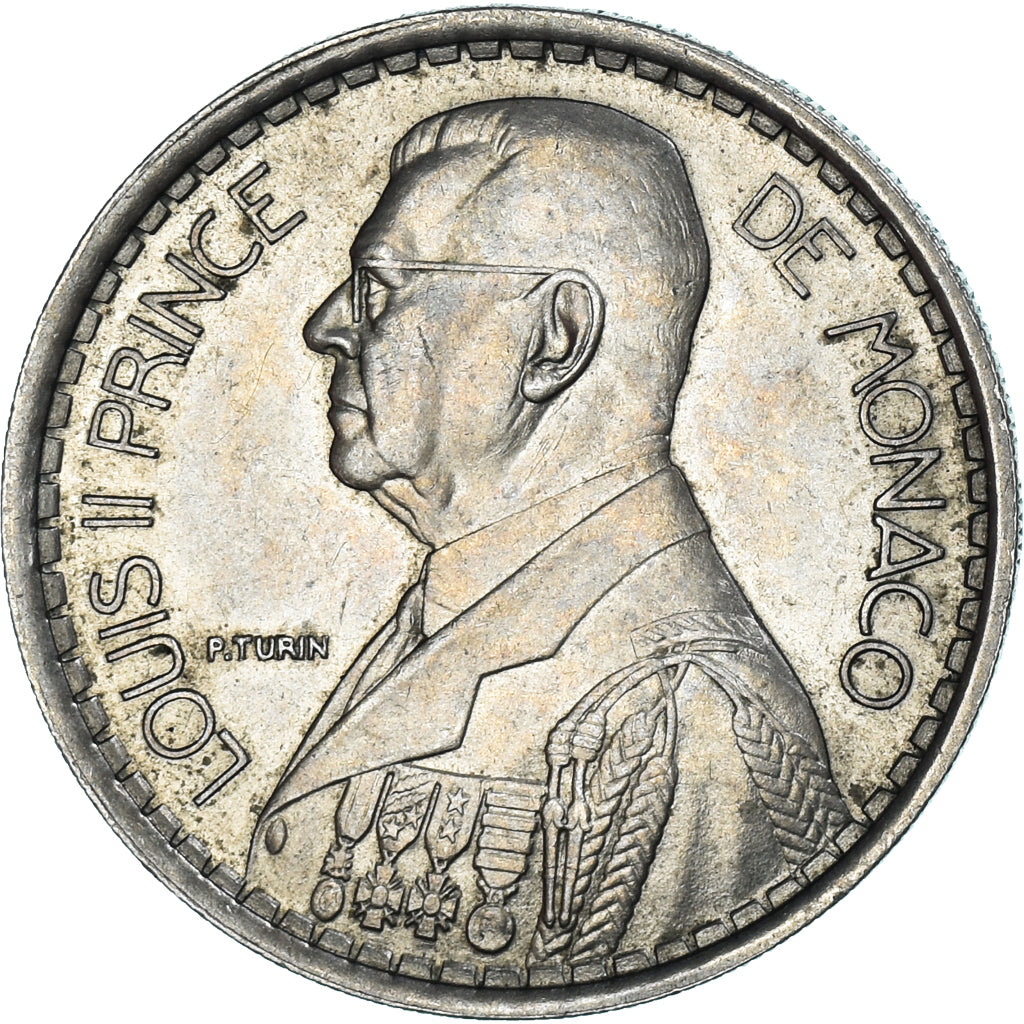 Moneta, Monaco, Louis II, 20 Francs, Vingt, 1947, Poissy, AU(50-53)