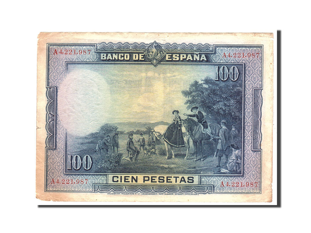 Banknote, Spain, 100 Pesetas, 1928, 1928-08-15, KM:76a, VF(20-25)