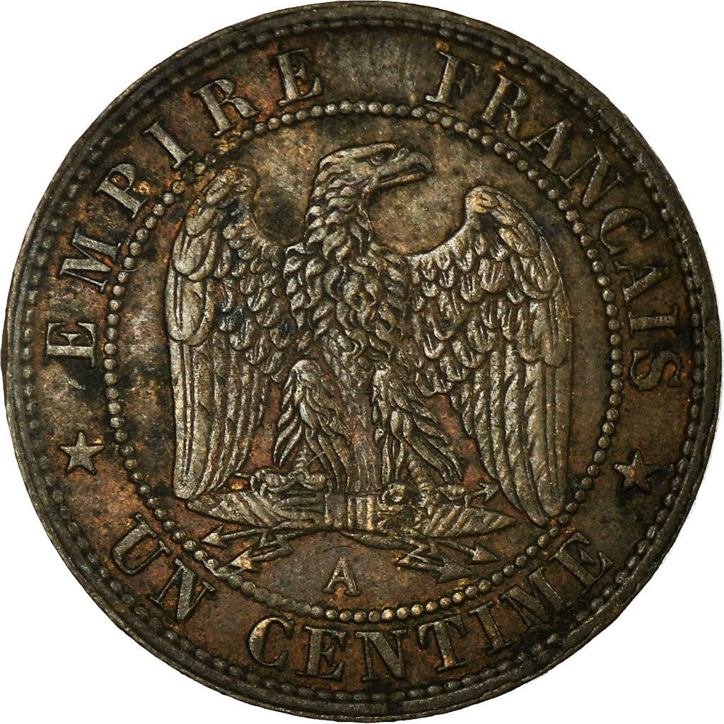 Moneda, Francia, Napoleon III, Napoléon III, Centime, 1870, Paris, MBC+