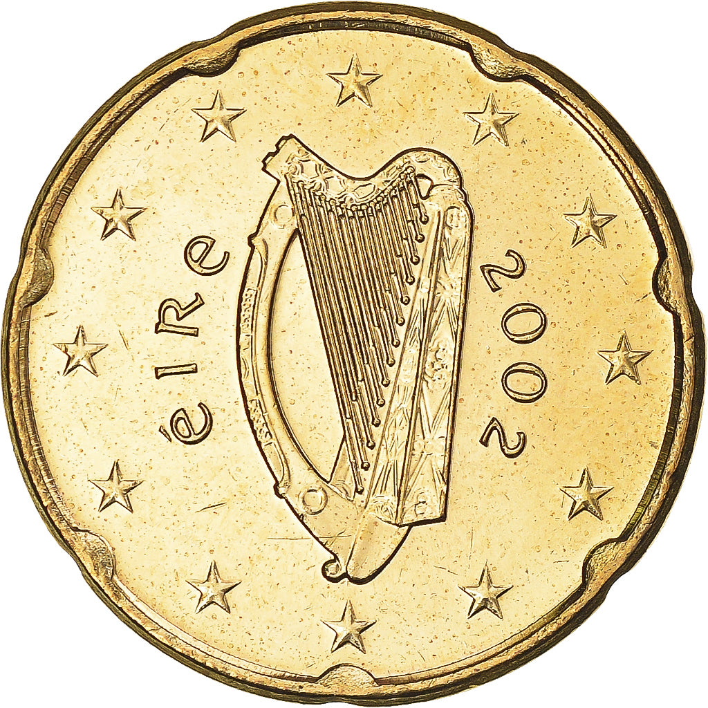 IRELAND REPUBLIC, 20 Euro Cent, 2002, Sandyford, STGL, Messing, KM:36